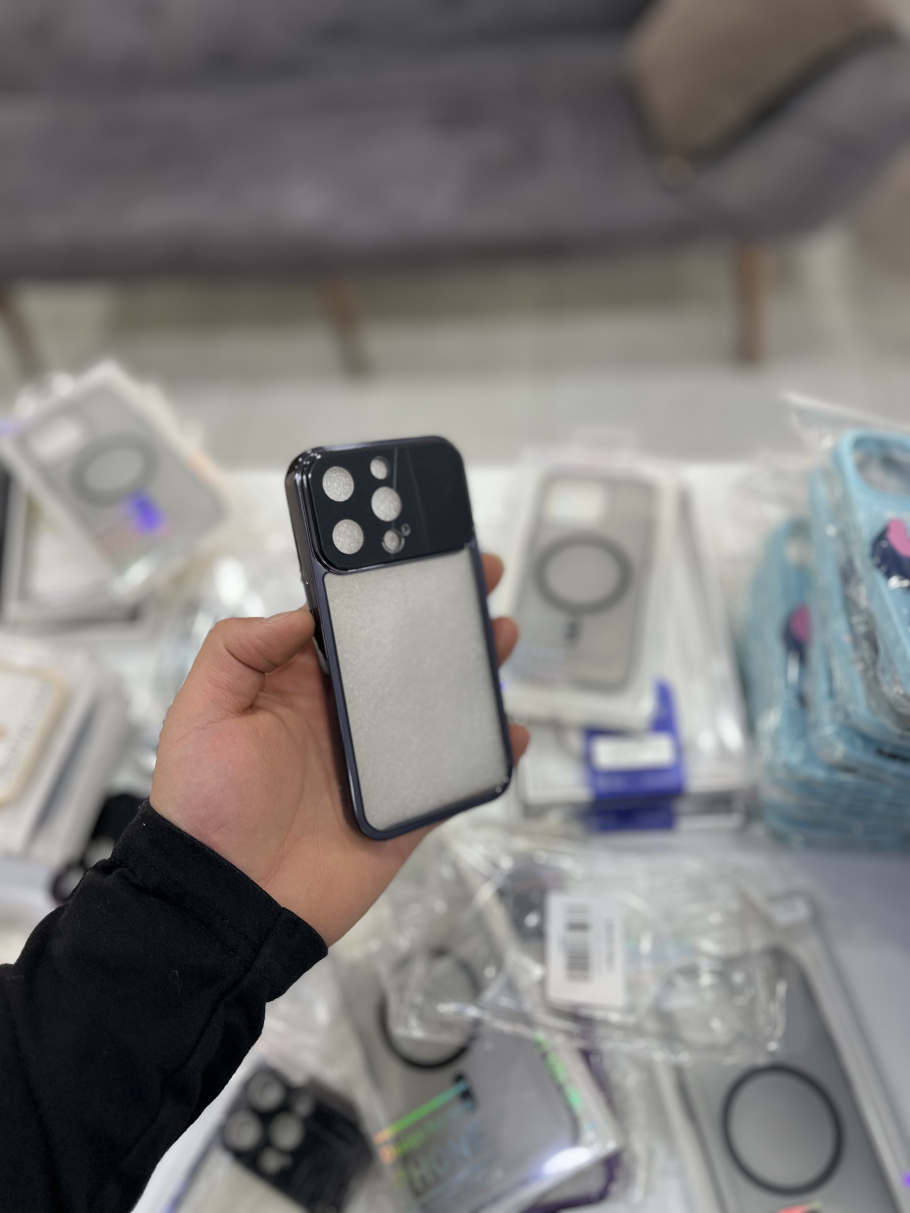 قاب پشت شفاف محافظ لنز دار