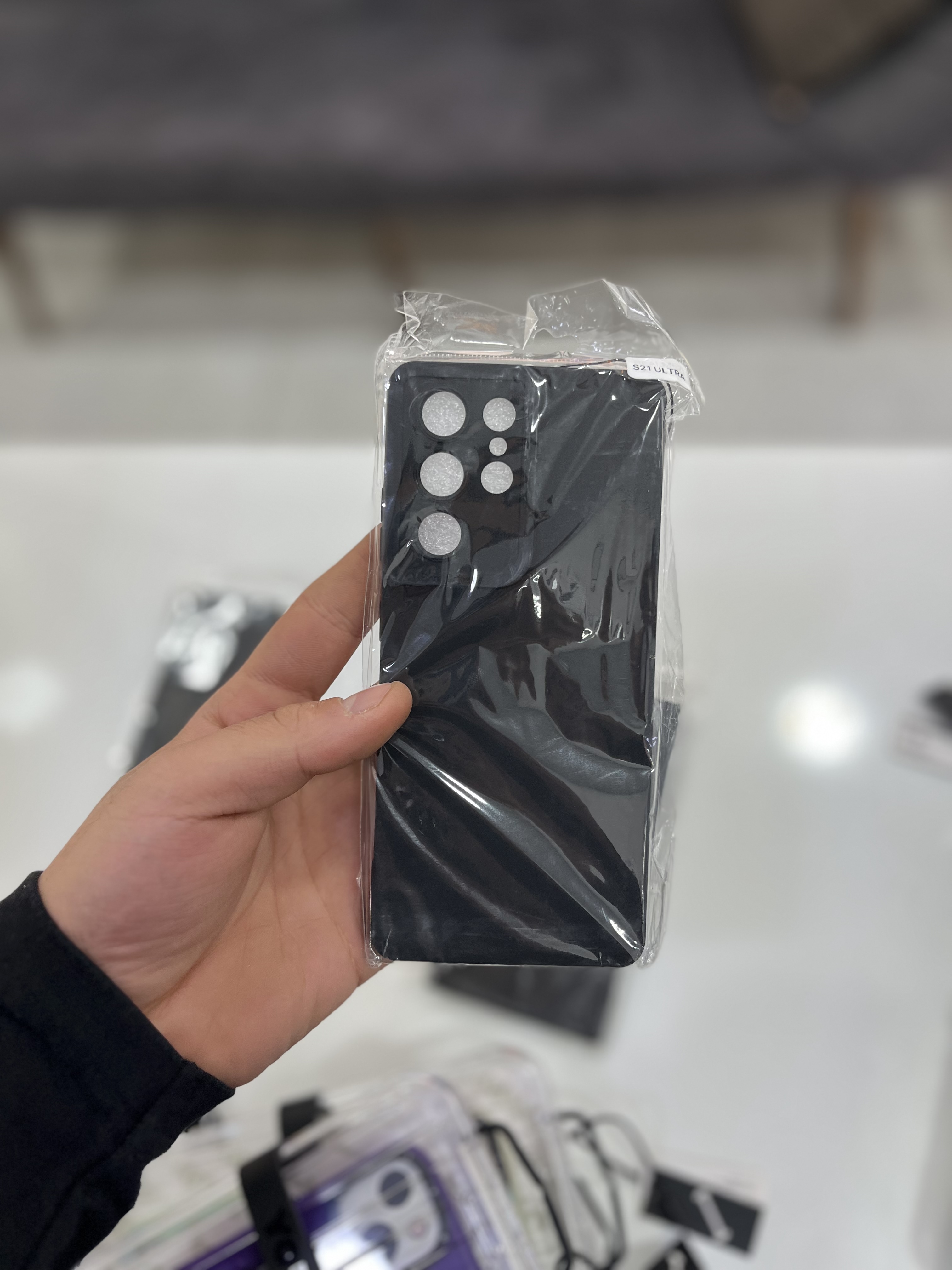 قاب پروکمرا مشکی sumsung s21ultra