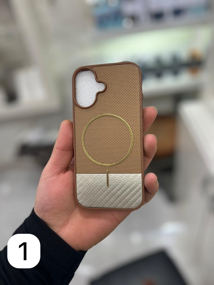 قاب سوزنی دو تکه MagSafe فلزی طرح کربن Apple iPhone 17