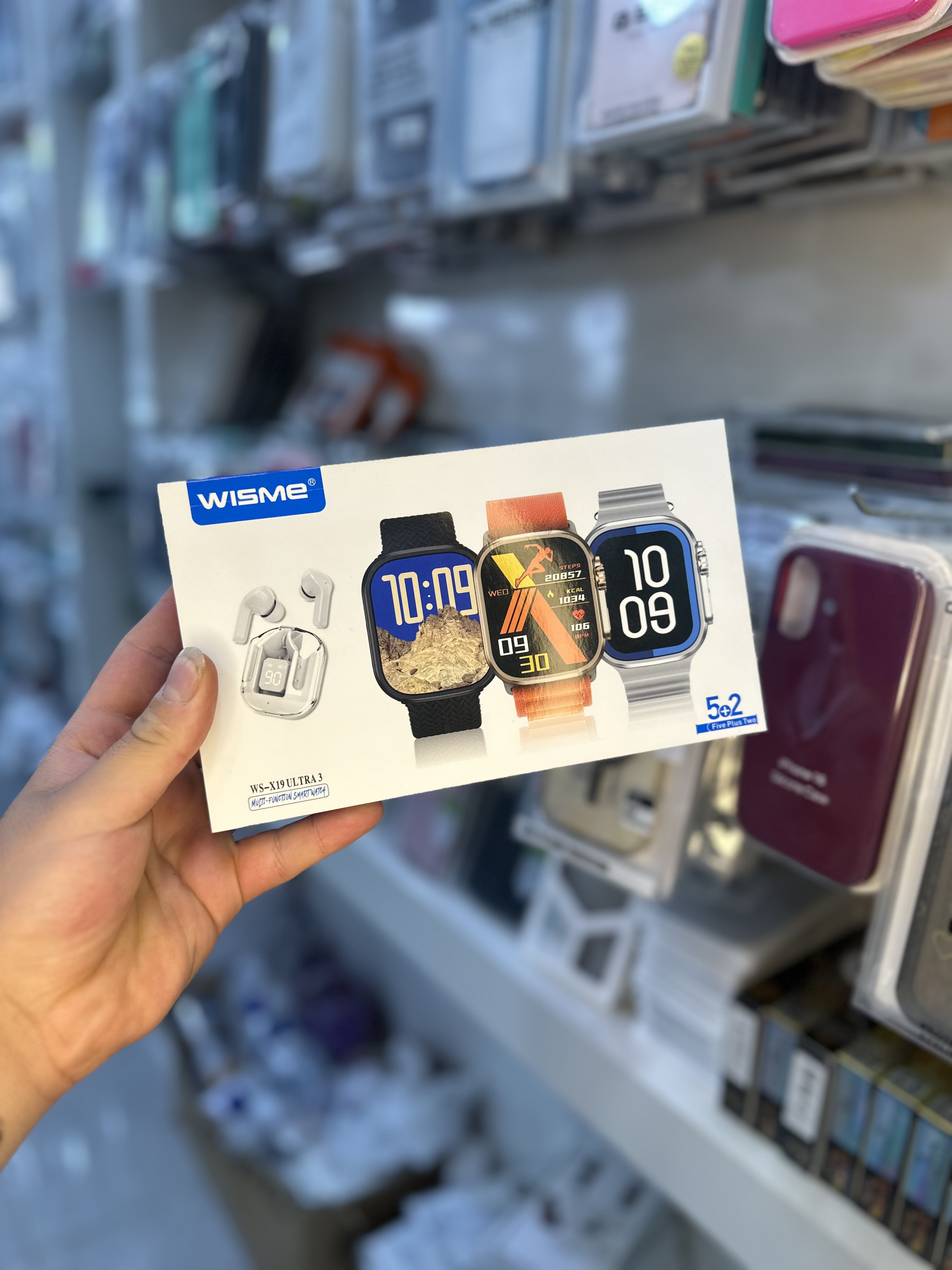 ساعت هوشمند ویسمی مدل WS-X19 Ultra 3 به همراه هدفون بلوتوثی